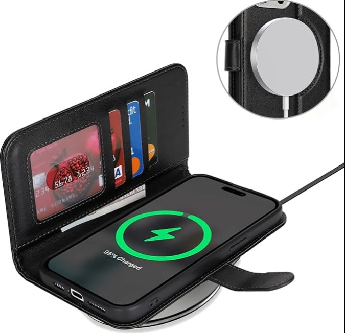 ZHUSE Wallet Wireless Power Bank Stylish Charging on the Go